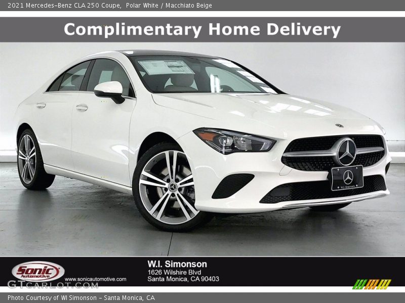 Polar White / Macchiato Beige 2021 Mercedes-Benz CLA 250 Coupe