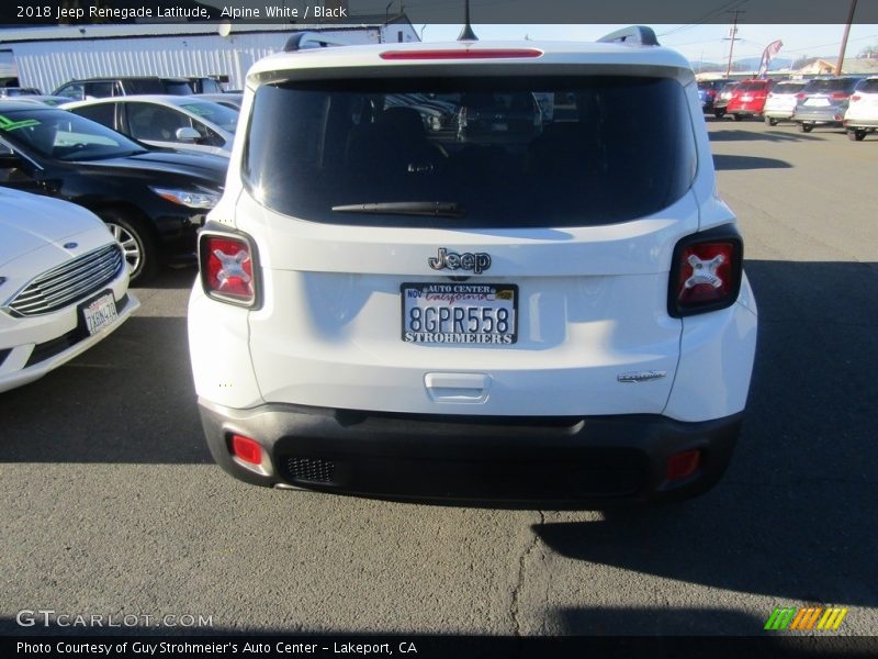 Alpine White / Black 2018 Jeep Renegade Latitude