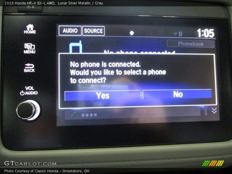 Lunar Silver Metallic / Gray 2019 Honda HR-V EX-L AWD
