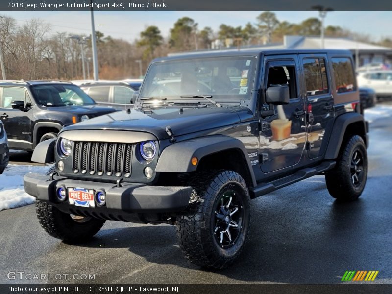 Rhino / Black 2018 Jeep Wrangler Unlimited Sport 4x4