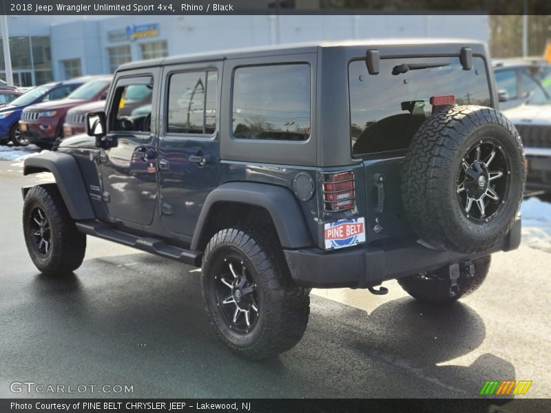 Rhino / Black 2018 Jeep Wrangler Unlimited Sport 4x4