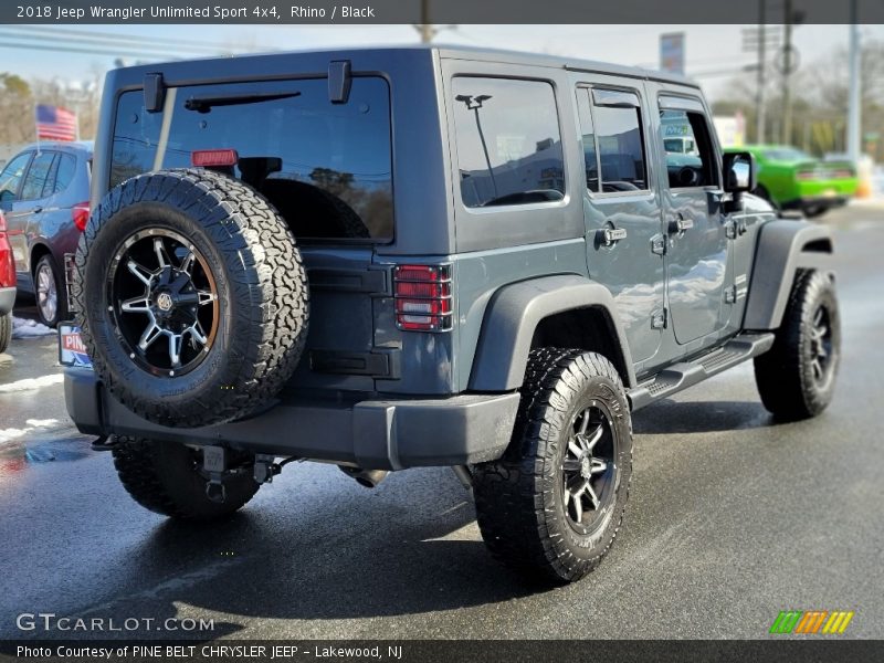 Rhino / Black 2018 Jeep Wrangler Unlimited Sport 4x4