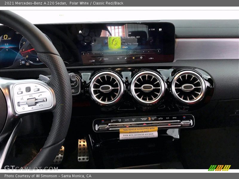 Polar White / Classic Red/Black 2021 Mercedes-Benz A 220 Sedan