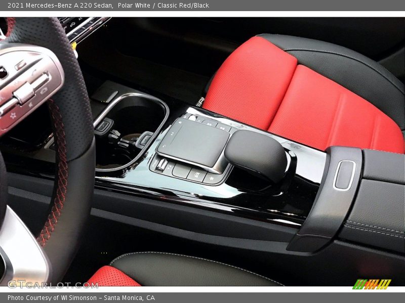 Polar White / Classic Red/Black 2021 Mercedes-Benz A 220 Sedan