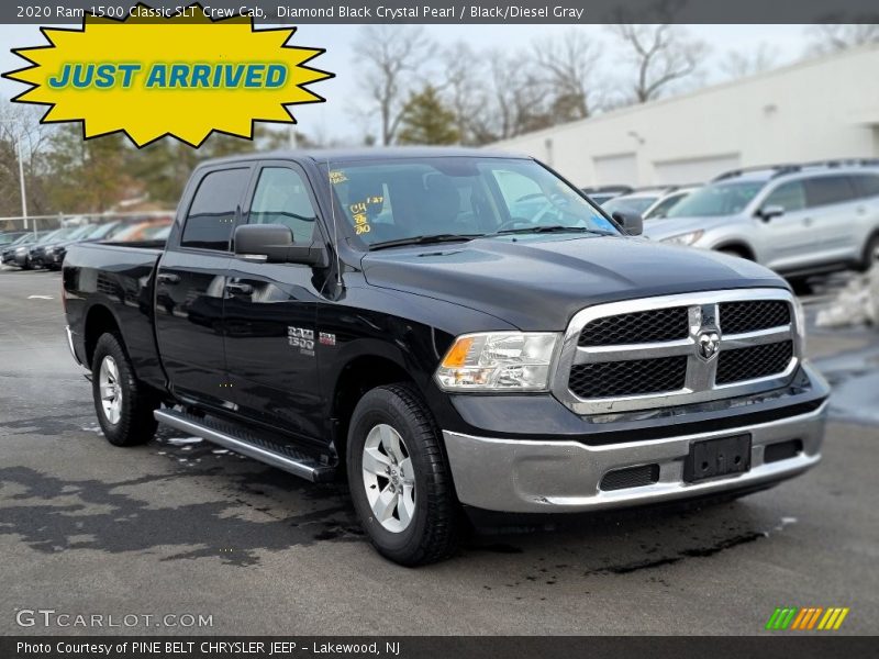 Diamond Black Crystal Pearl / Black/Diesel Gray 2020 Ram 1500 Classic SLT Crew Cab