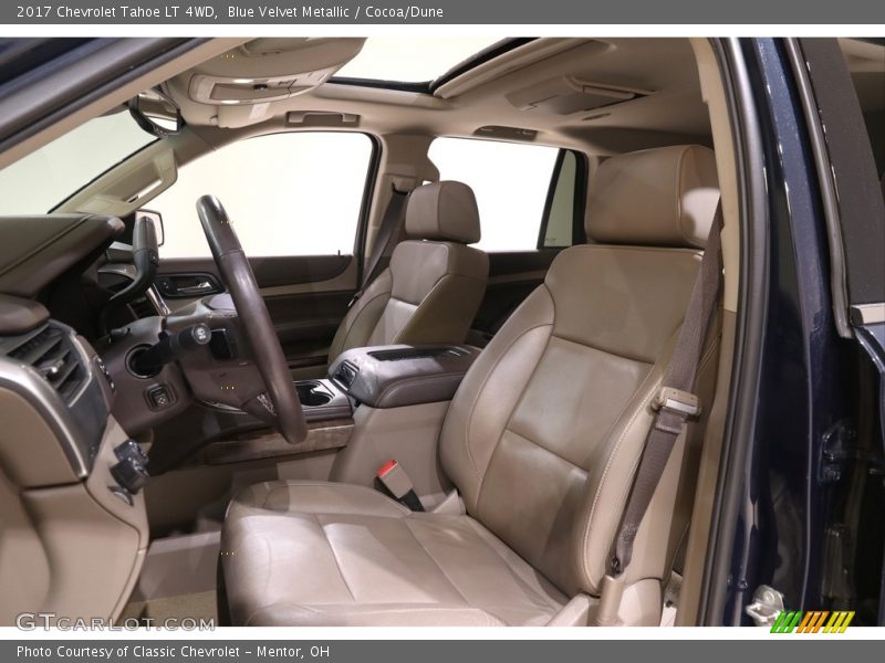 Blue Velvet Metallic / Cocoa/Dune 2017 Chevrolet Tahoe LT 4WD