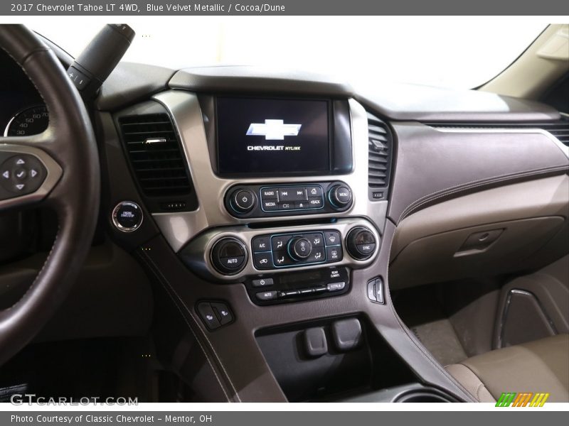 Blue Velvet Metallic / Cocoa/Dune 2017 Chevrolet Tahoe LT 4WD