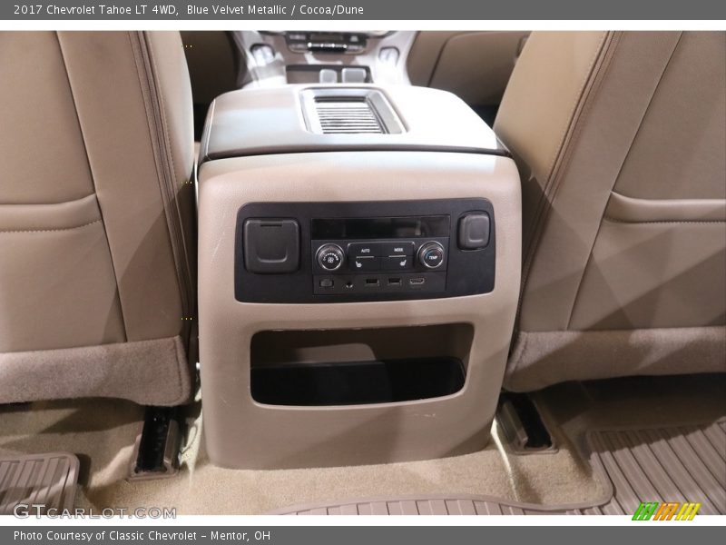 Blue Velvet Metallic / Cocoa/Dune 2017 Chevrolet Tahoe LT 4WD
