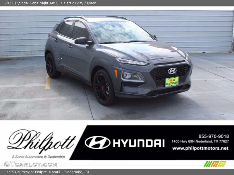 Galactic Gray / Black 2021 Hyundai Kona Night AWD