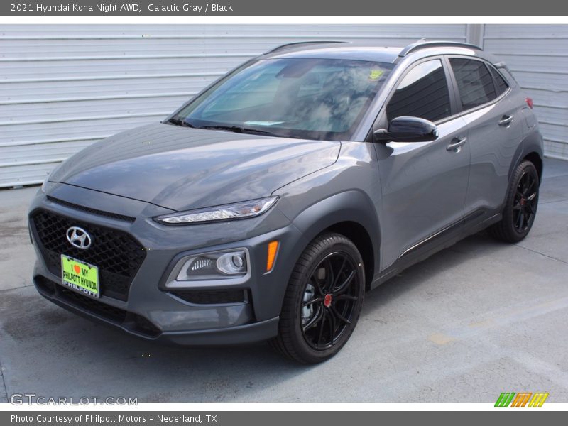 Front 3/4 View of 2021 Kona Night AWD
