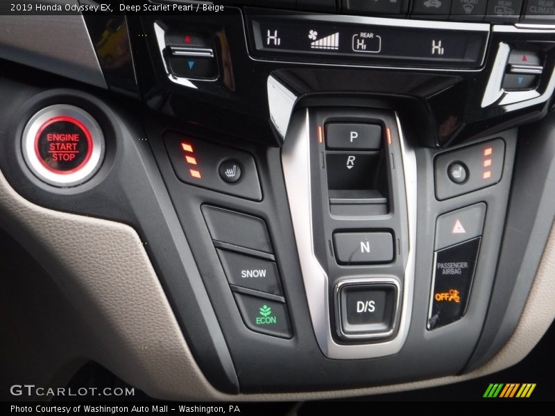 Deep Scarlet Pearl / Beige 2019 Honda Odyssey EX