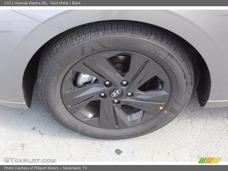 Fluid Metal / Black 2021 Hyundai Elantra SEL