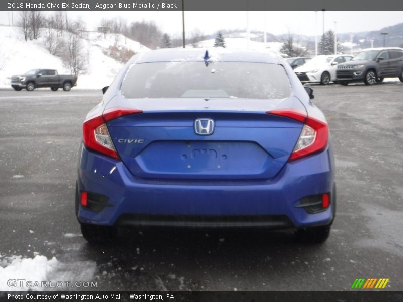 Aegean Blue Metallic / Black 2018 Honda Civic EX Sedan