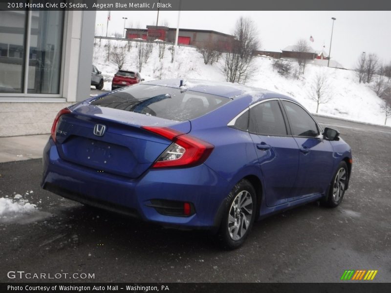 Aegean Blue Metallic / Black 2018 Honda Civic EX Sedan