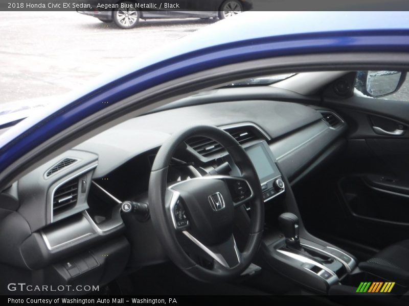 Aegean Blue Metallic / Black 2018 Honda Civic EX Sedan