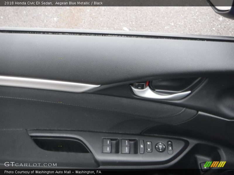 Aegean Blue Metallic / Black 2018 Honda Civic EX Sedan