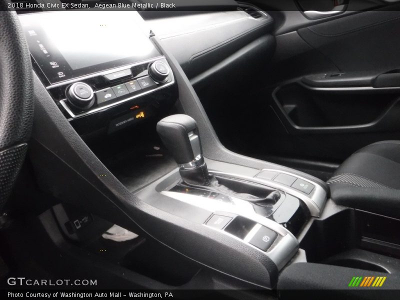 Aegean Blue Metallic / Black 2018 Honda Civic EX Sedan