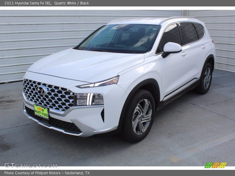 Quartz White / Black 2021 Hyundai Santa Fe SEL