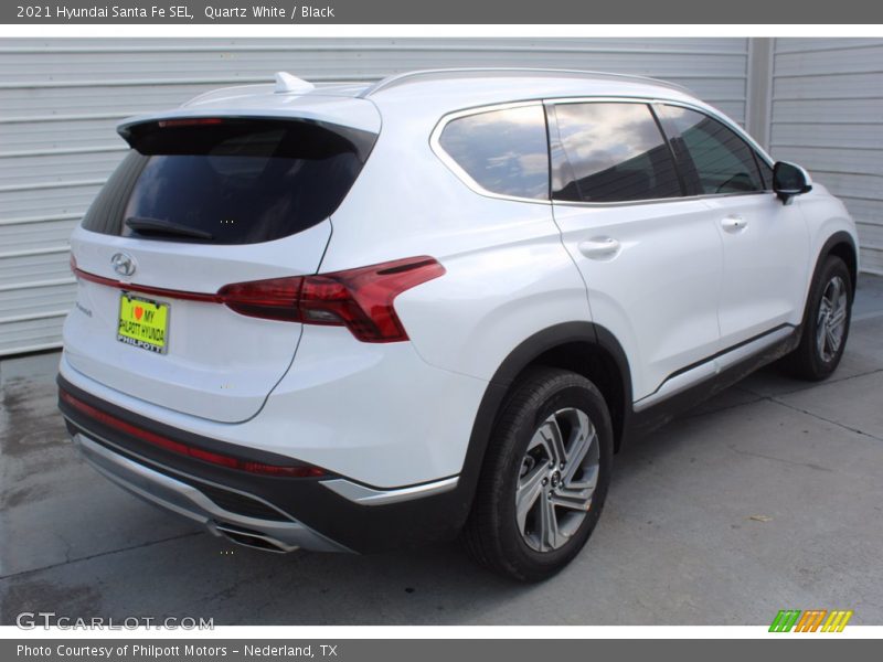 Quartz White / Black 2021 Hyundai Santa Fe SEL