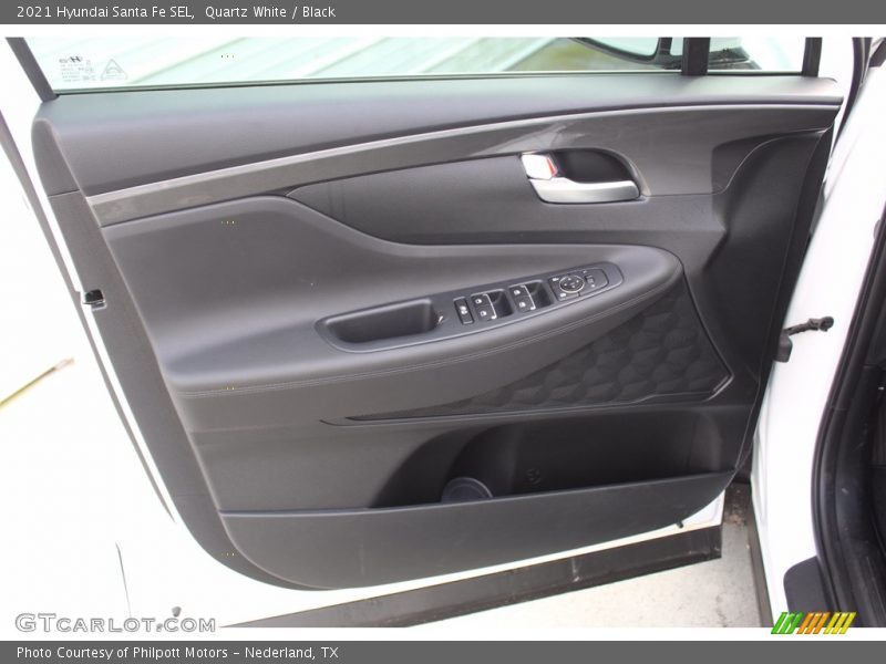 Quartz White / Black 2021 Hyundai Santa Fe SEL