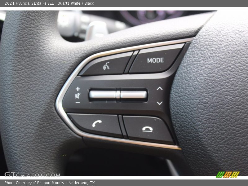 Quartz White / Black 2021 Hyundai Santa Fe SEL