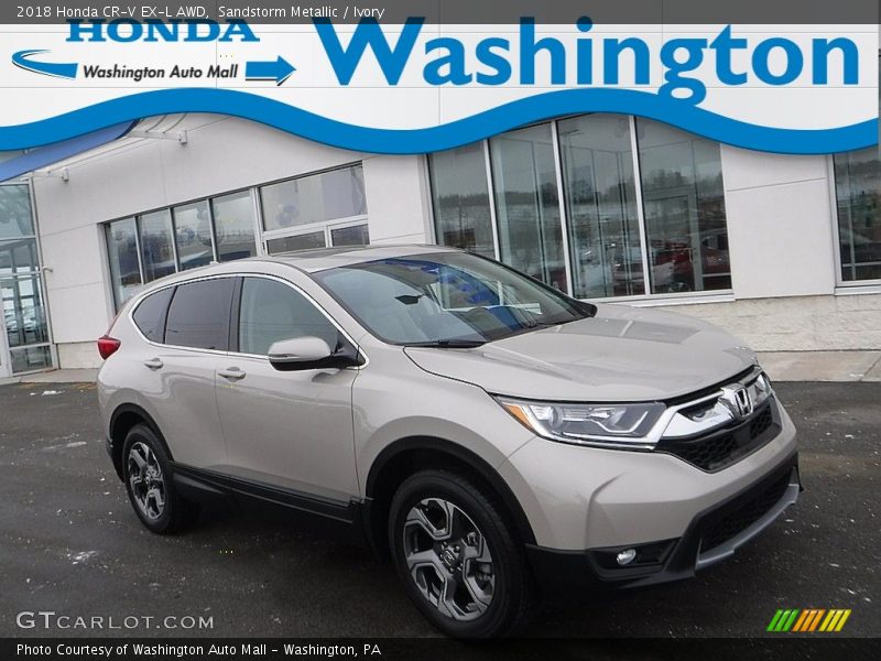 Sandstorm Metallic / Ivory 2018 Honda CR-V EX-L AWD