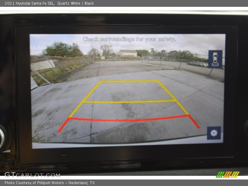 Quartz White / Black 2021 Hyundai Santa Fe SEL