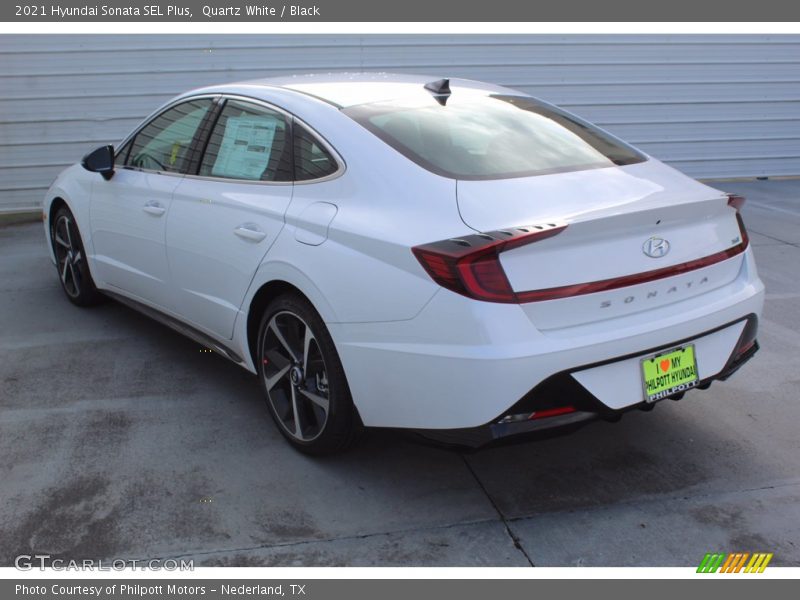 Quartz White / Black 2021 Hyundai Sonata SEL Plus