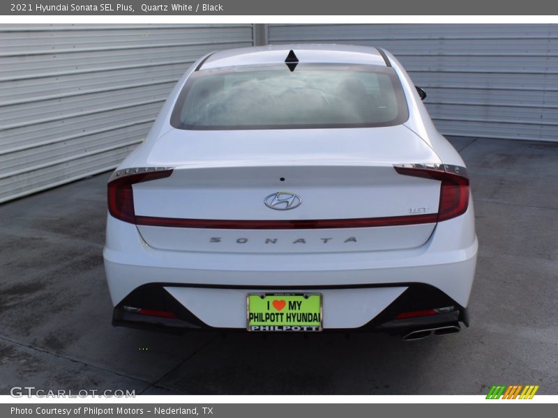 Quartz White / Black 2021 Hyundai Sonata SEL Plus