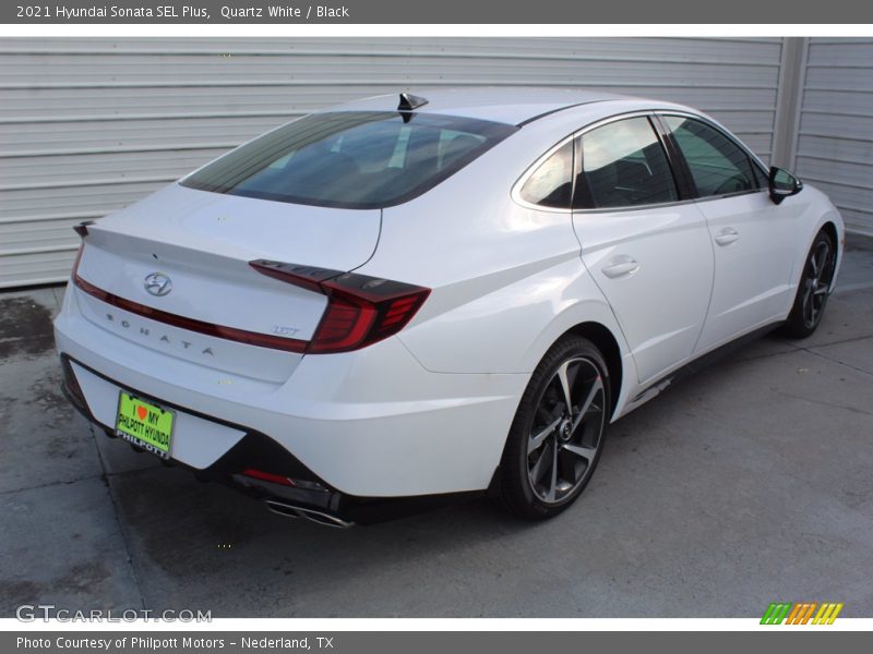 Quartz White / Black 2021 Hyundai Sonata SEL Plus