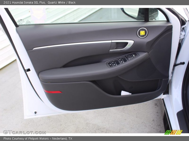 Quartz White / Black 2021 Hyundai Sonata SEL Plus
