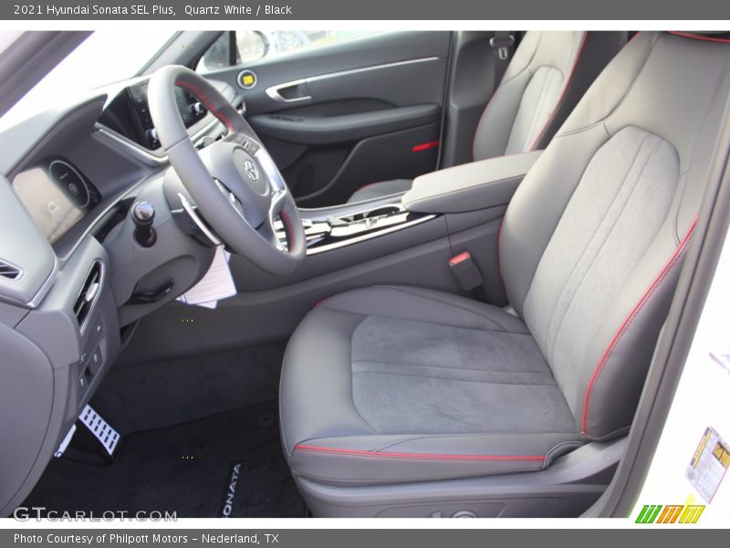 Quartz White / Black 2021 Hyundai Sonata SEL Plus