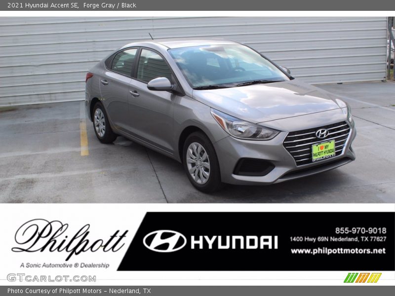 Forge Gray / Black 2021 Hyundai Accent SE