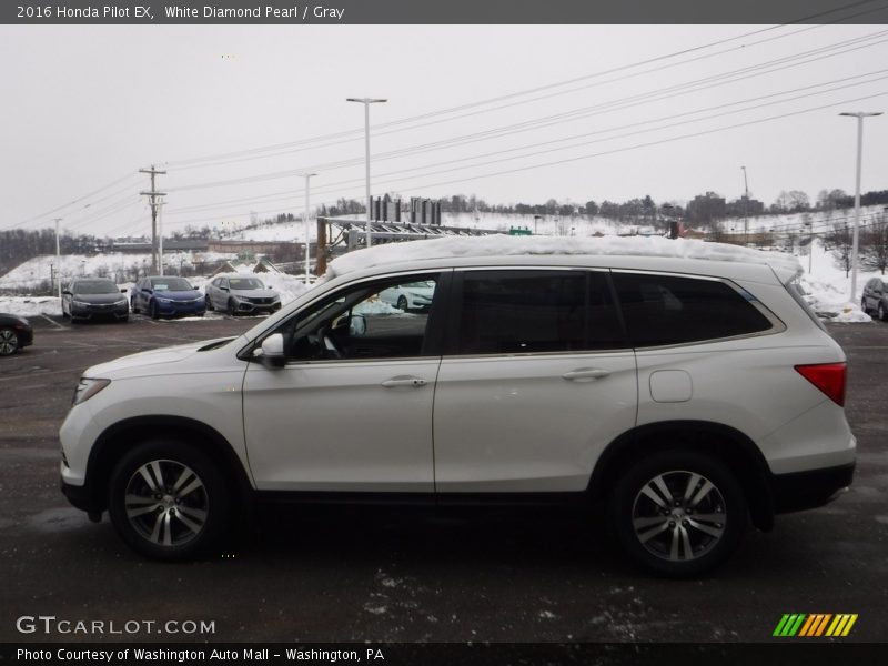 White Diamond Pearl / Gray 2016 Honda Pilot EX