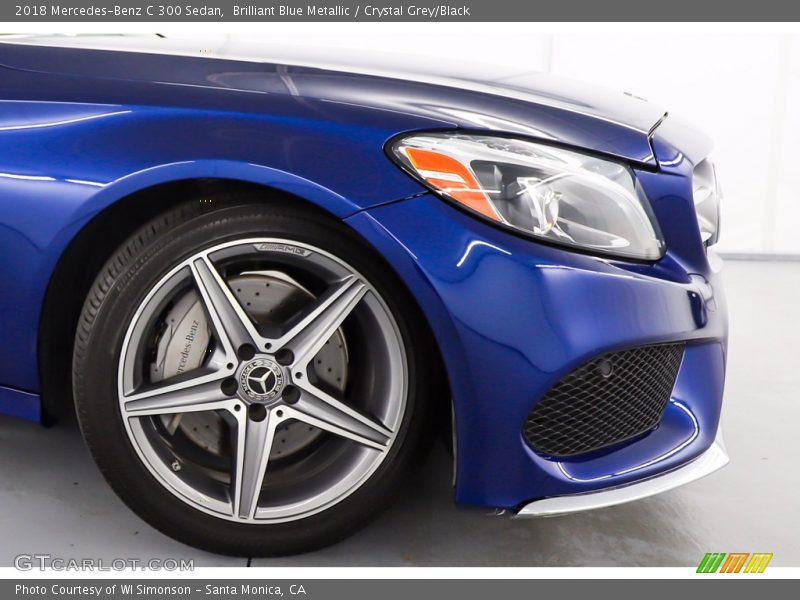 Brilliant Blue Metallic / Crystal Grey/Black 2018 Mercedes-Benz C 300 Sedan