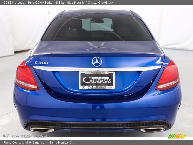 Brilliant Blue Metallic / Crystal Grey/Black 2018 Mercedes-Benz C 300 Sedan