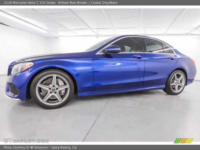 Brilliant Blue Metallic / Crystal Grey/Black 2018 Mercedes-Benz C 300 Sedan