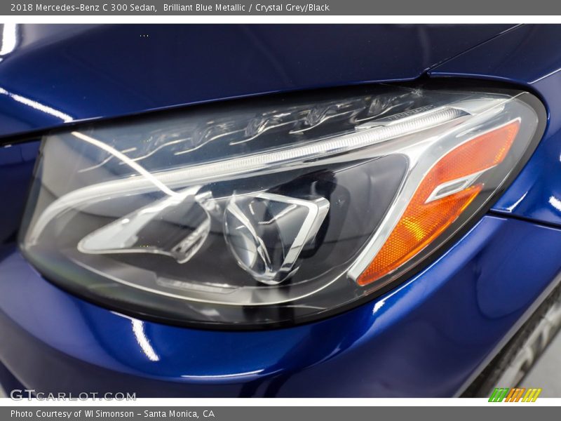 Brilliant Blue Metallic / Crystal Grey/Black 2018 Mercedes-Benz C 300 Sedan