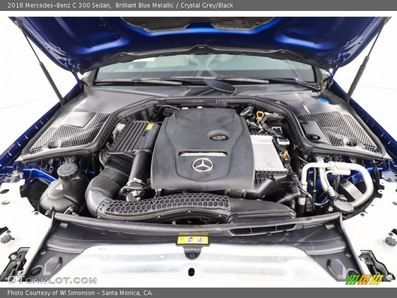 Brilliant Blue Metallic / Crystal Grey/Black 2018 Mercedes-Benz C 300 Sedan