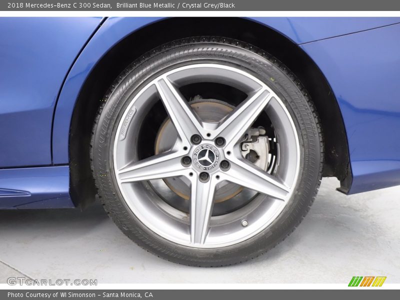 Brilliant Blue Metallic / Crystal Grey/Black 2018 Mercedes-Benz C 300 Sedan