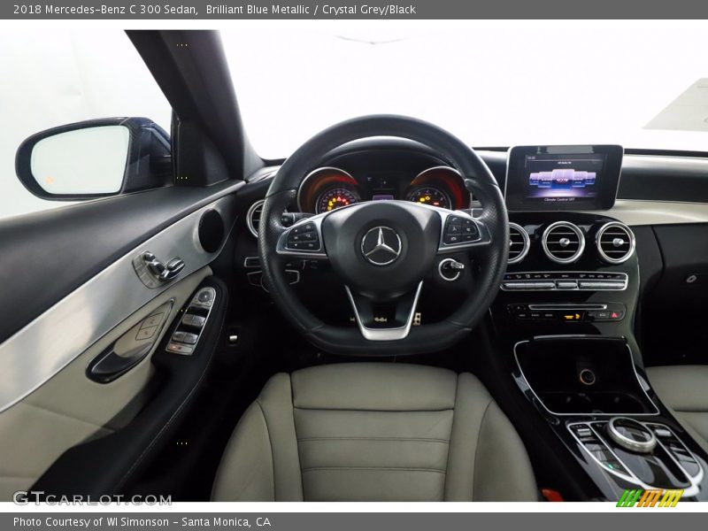 Brilliant Blue Metallic / Crystal Grey/Black 2018 Mercedes-Benz C 300 Sedan
