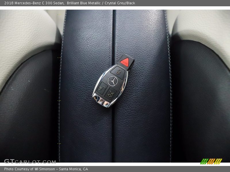 Brilliant Blue Metallic / Crystal Grey/Black 2018 Mercedes-Benz C 300 Sedan
