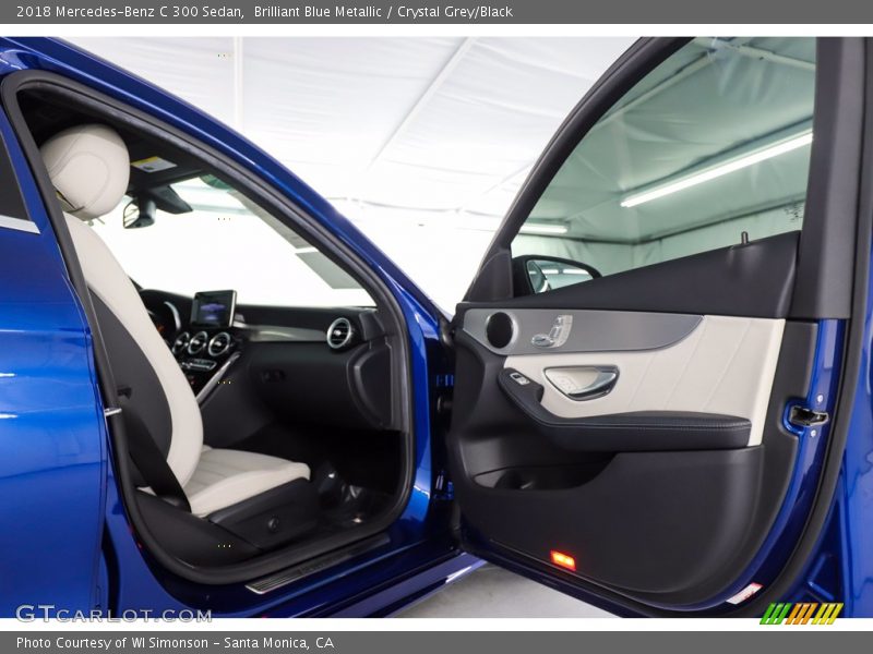 Brilliant Blue Metallic / Crystal Grey/Black 2018 Mercedes-Benz C 300 Sedan