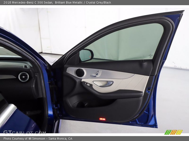 Brilliant Blue Metallic / Crystal Grey/Black 2018 Mercedes-Benz C 300 Sedan