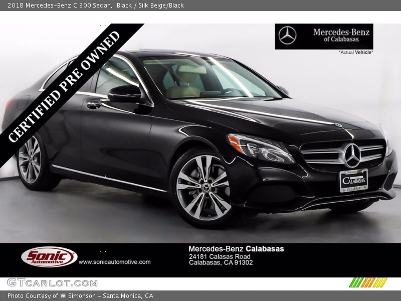 Black / Silk Beige/Black 2018 Mercedes-Benz C 300 Sedan