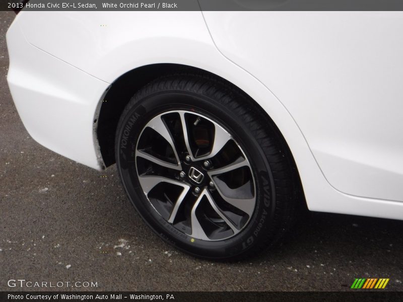White Orchid Pearl / Black 2013 Honda Civic EX-L Sedan