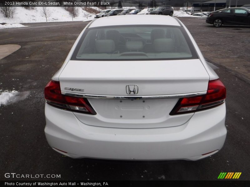 White Orchid Pearl / Black 2013 Honda Civic EX-L Sedan