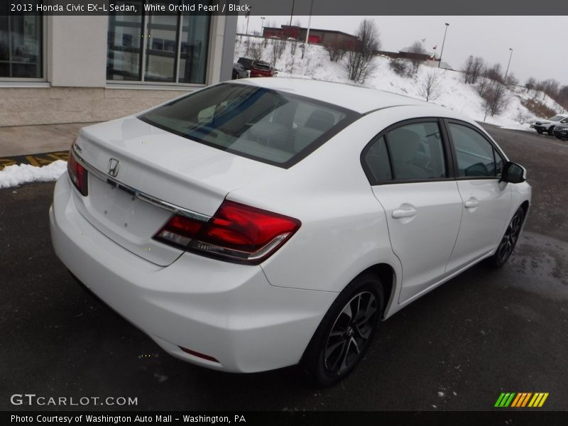 White Orchid Pearl / Black 2013 Honda Civic EX-L Sedan