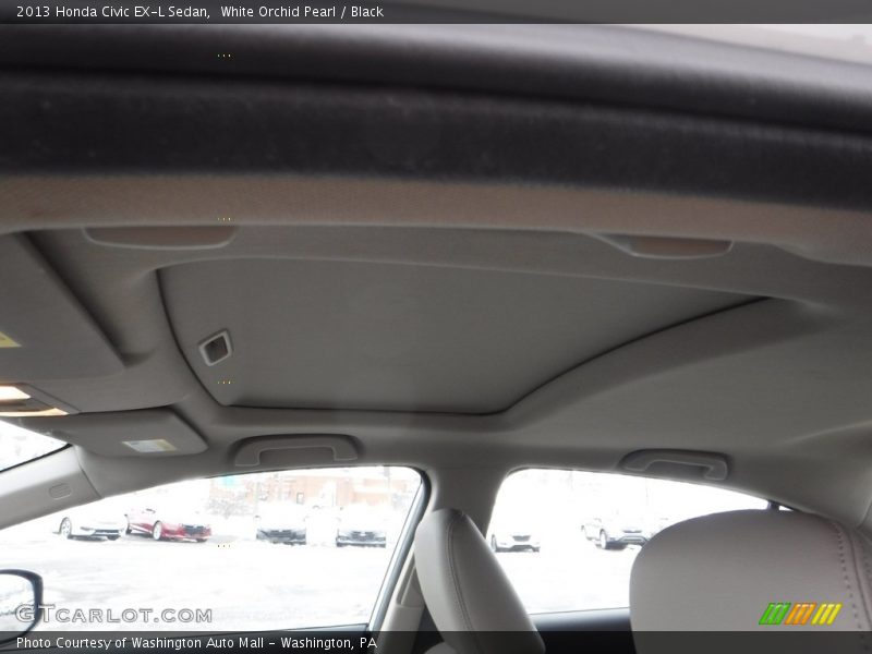 White Orchid Pearl / Black 2013 Honda Civic EX-L Sedan