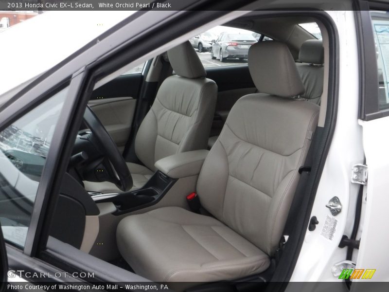 White Orchid Pearl / Black 2013 Honda Civic EX-L Sedan